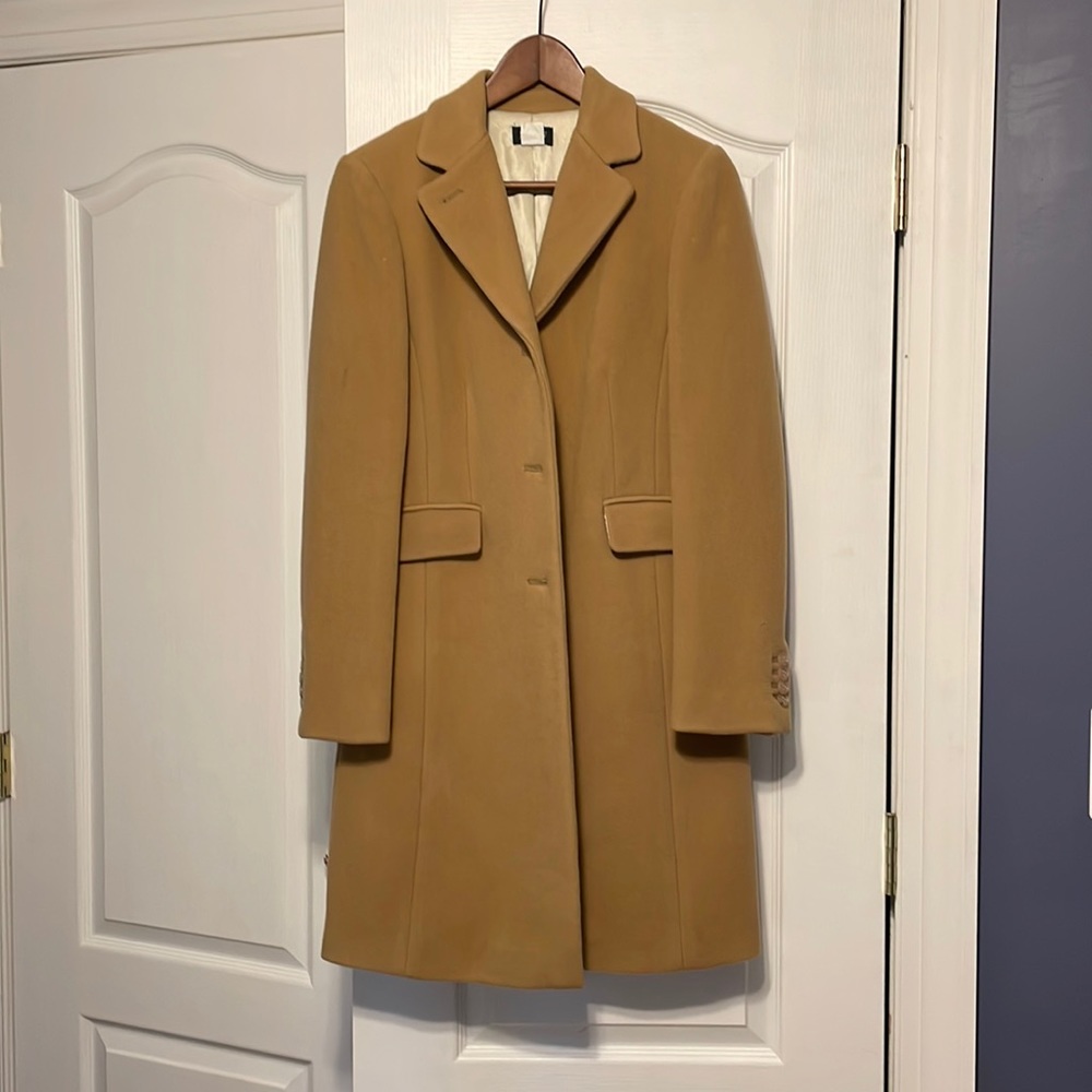 Jcrew camel color wool coat size 4 women’s